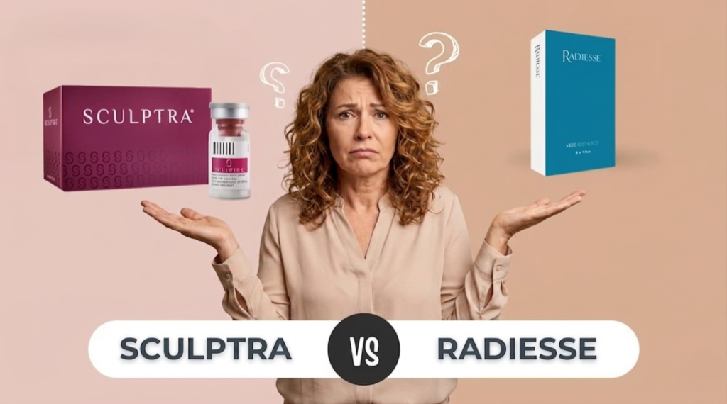 difference between sculptra and radiesse